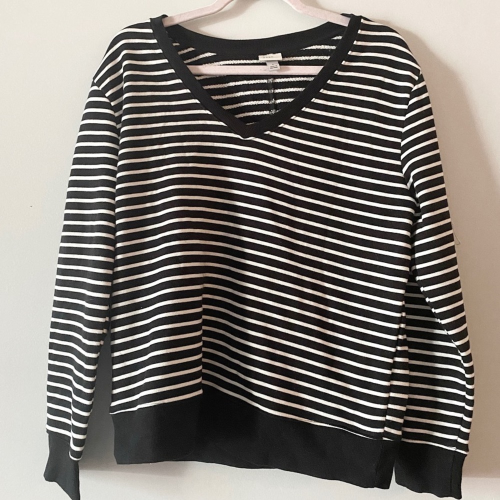 New target black white striped sweater